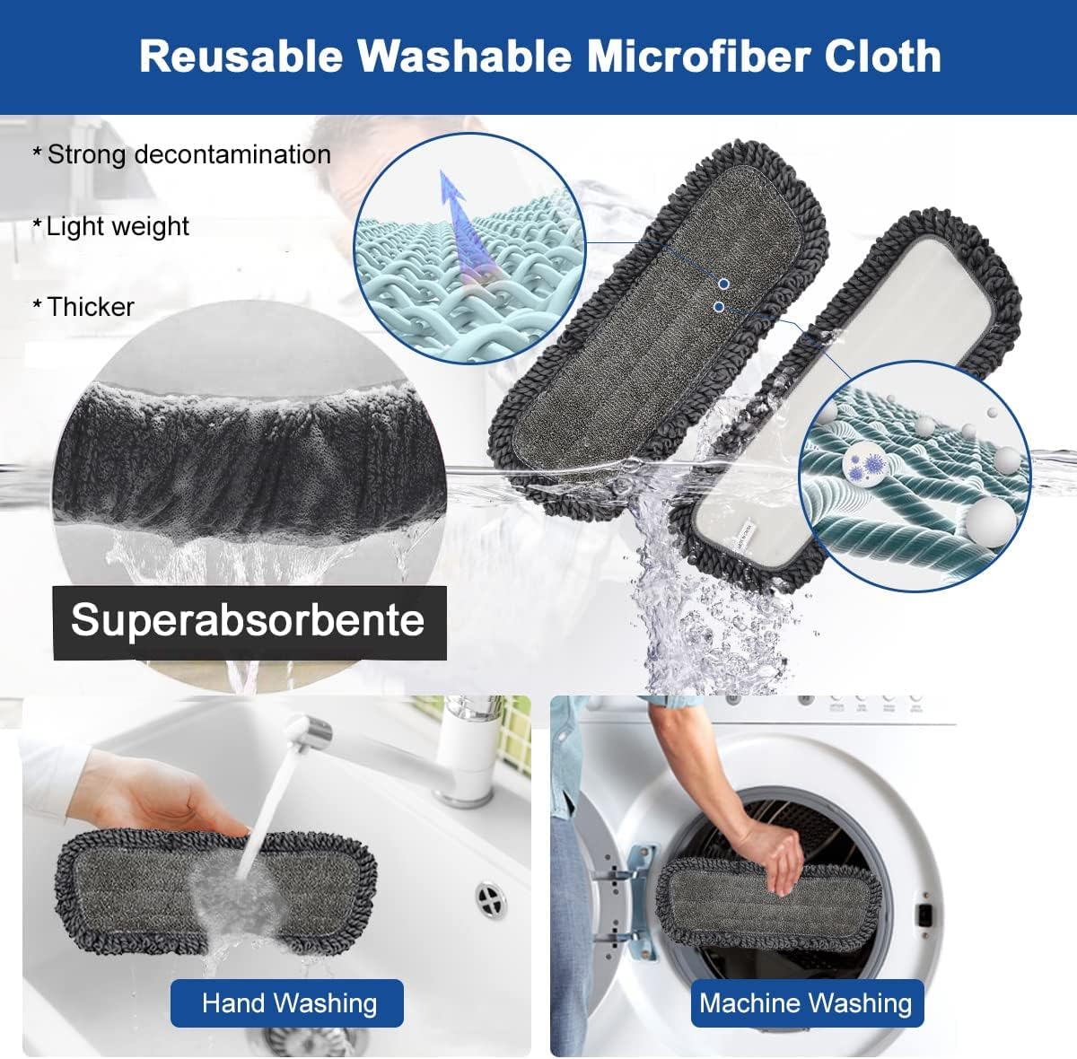 Smart Spray Mop with Refillable Bottle & 4 Microfiber Pads – Quick Dry & Wet Cleaning for All Floors