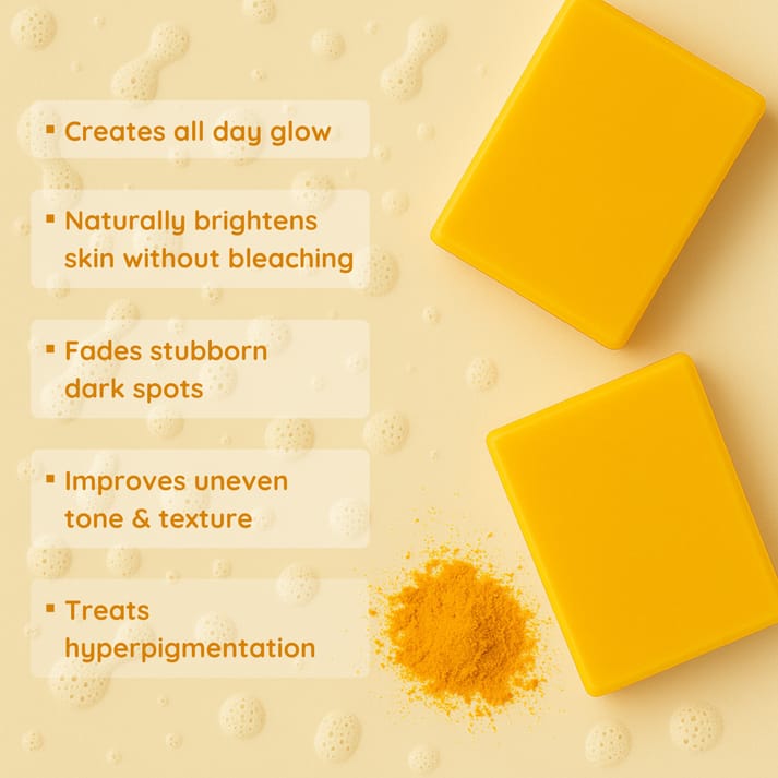 Honey Glow Lemon Turmeric Kojic Soap – Natural Brightening Bar for Face and Body