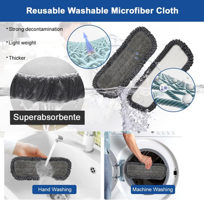 Smart Spray Mop with Refillable Bottle & 4 Microfiber Pads – Quick Dry & Wet Cleaning for All Floors