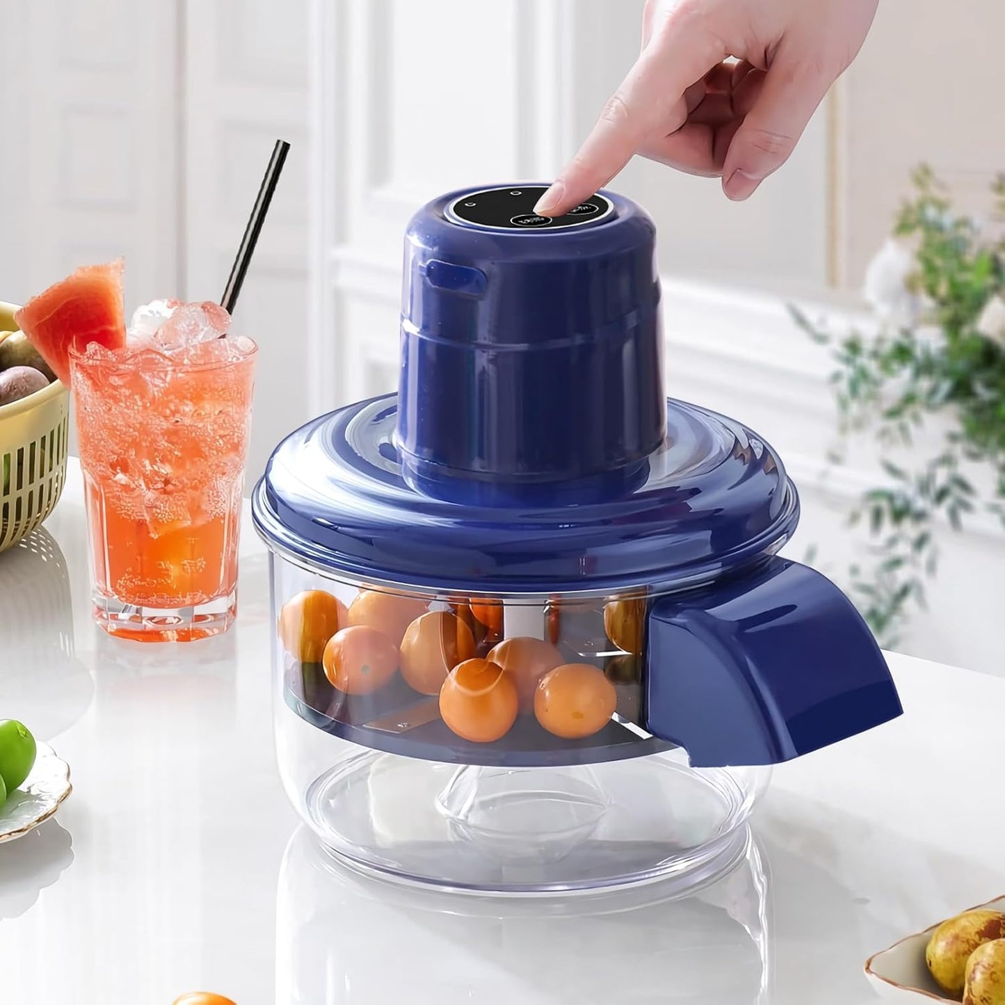 Rechargeable Electric Garlic & Fruit Peeler – Automatic Skin Remover for Garlic, Grapes, Tomatoes, and Cherries